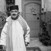 moroccan guy in the traditional moroccan dress during our moroccan trip